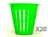 Pack de 20 pots panier verts 5cm